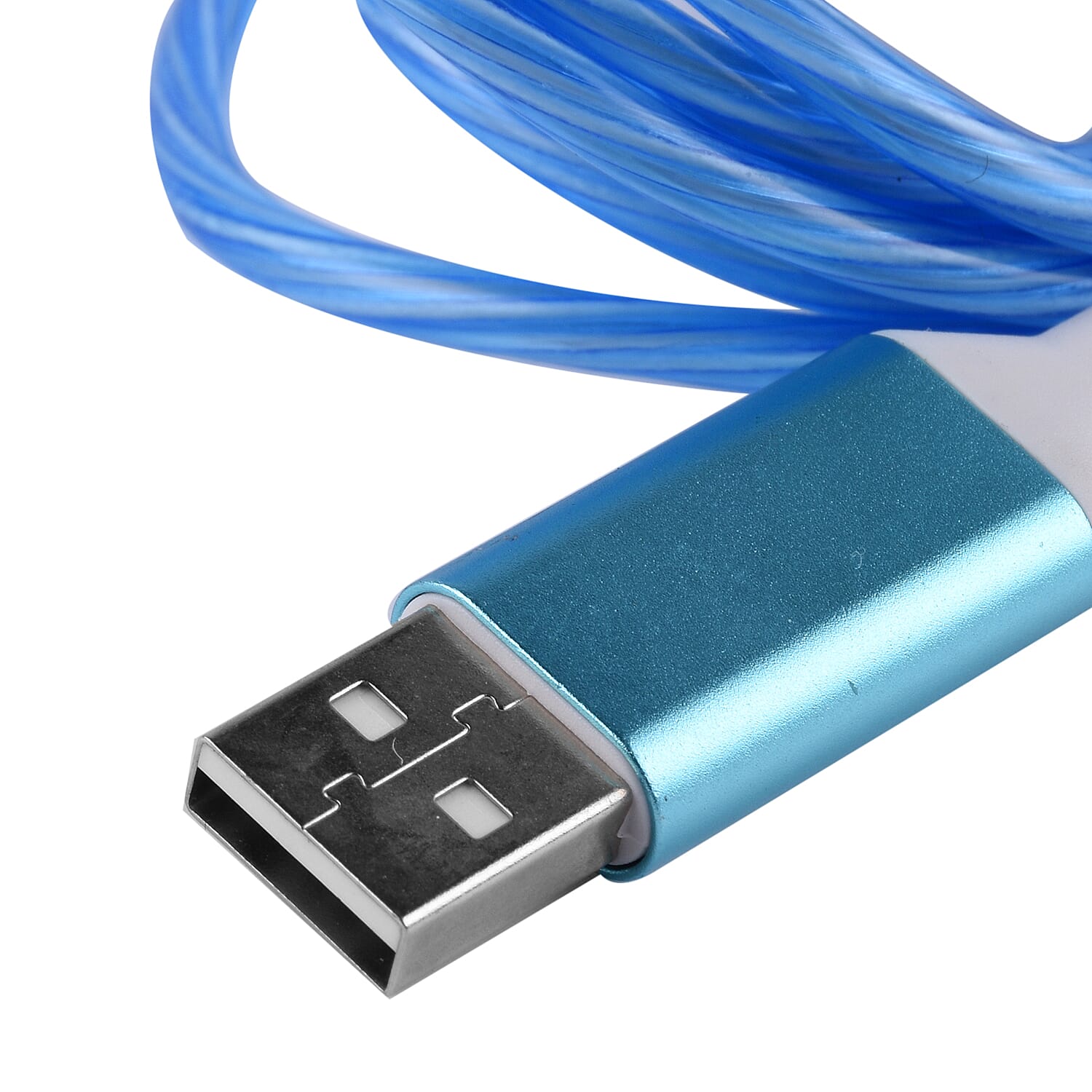 3 in 1 Magnetic Charging Cable with 3 Connectors For Phone and iPad-Blue