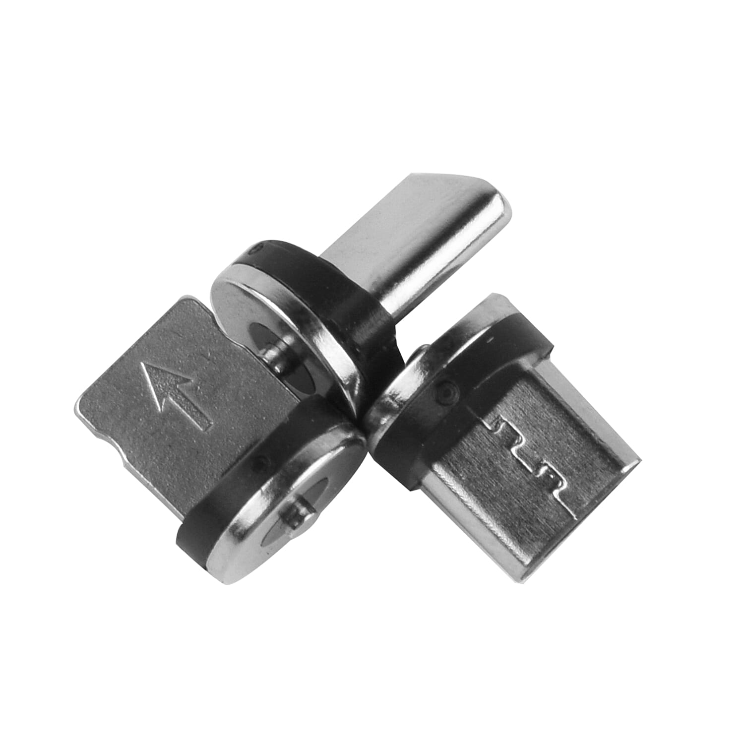 LED 3 in 1 Magnetic Charging Cable with 3 Connectors - White