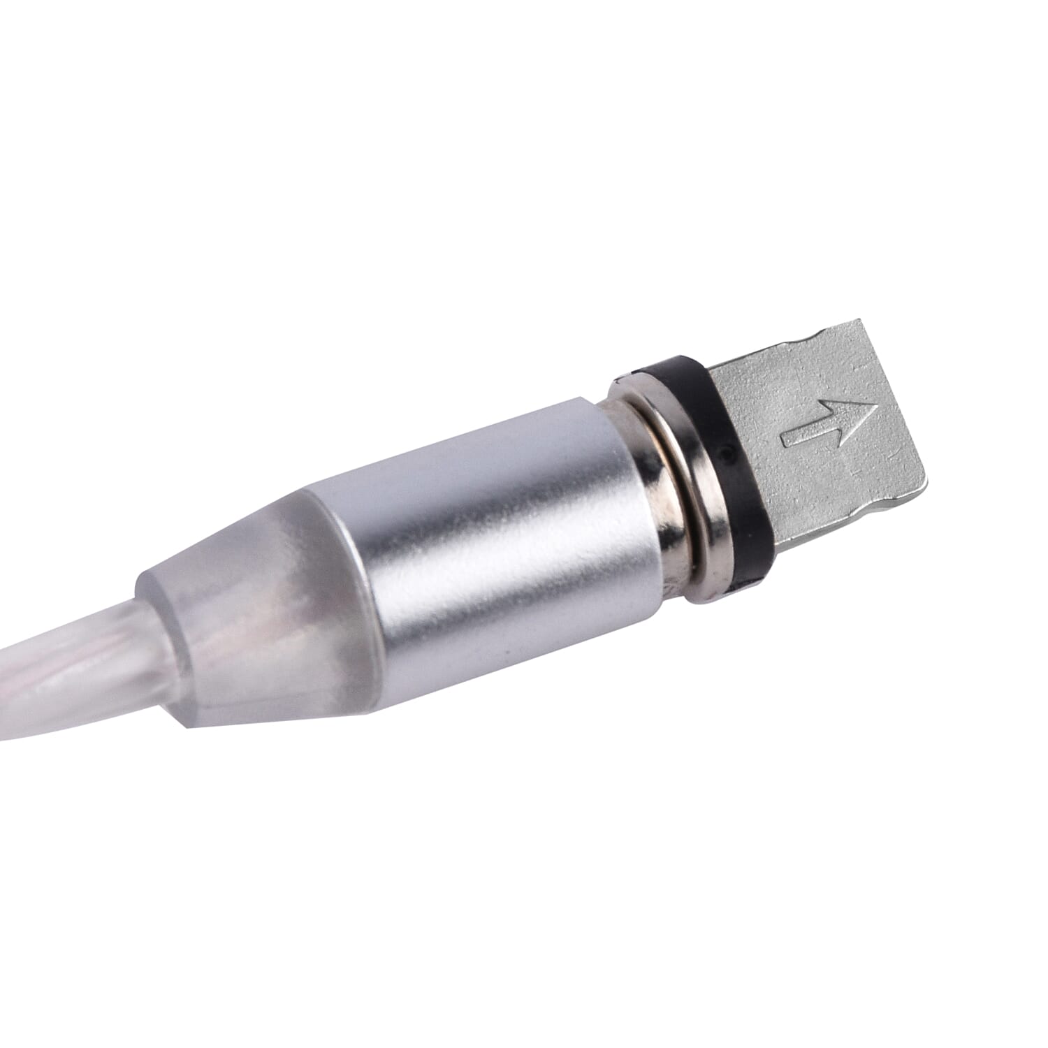 LED 3 in 1 Magnetic Charging Cable with 3 Connectors - White