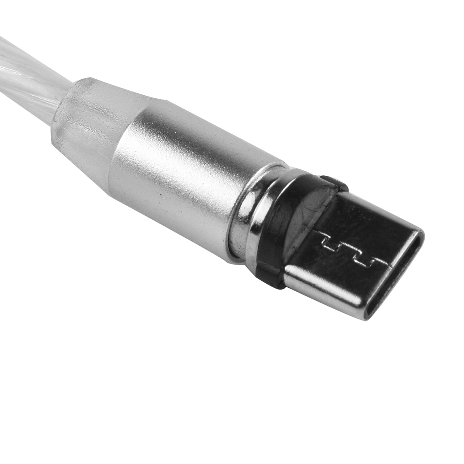 LED 3 in 1 Magnetic Charging Cable with 3 Connectors - White