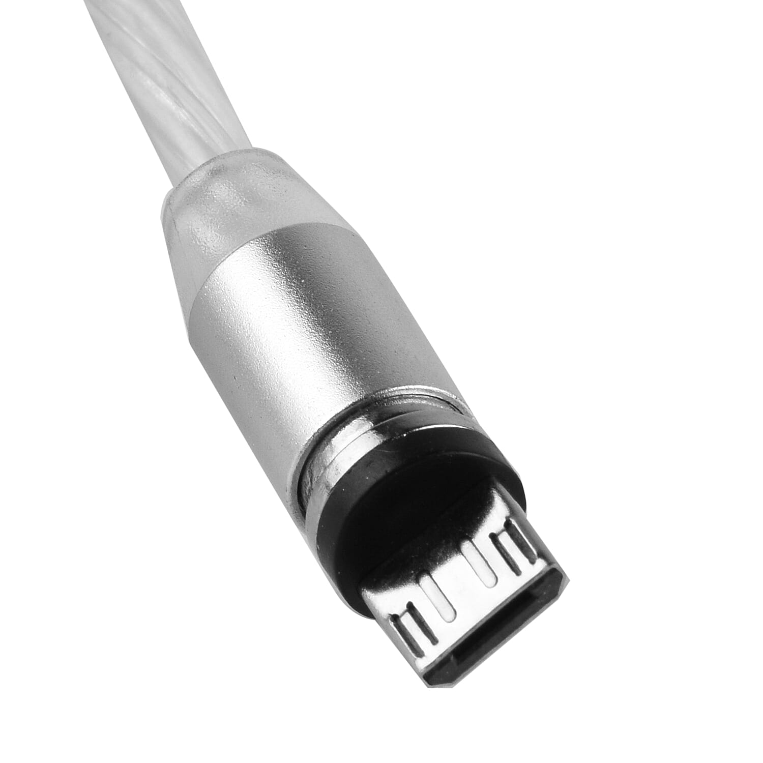 LED 3 in 1 Magnetic Charging Cable with 3 Connectors - White