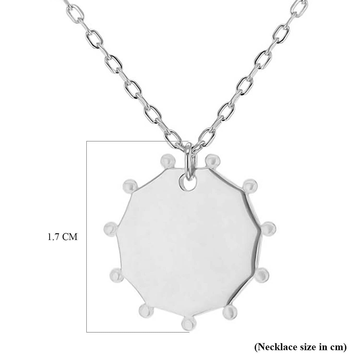 Rhodium Overlay Sterling Silver NecklaceE (Size - 18)