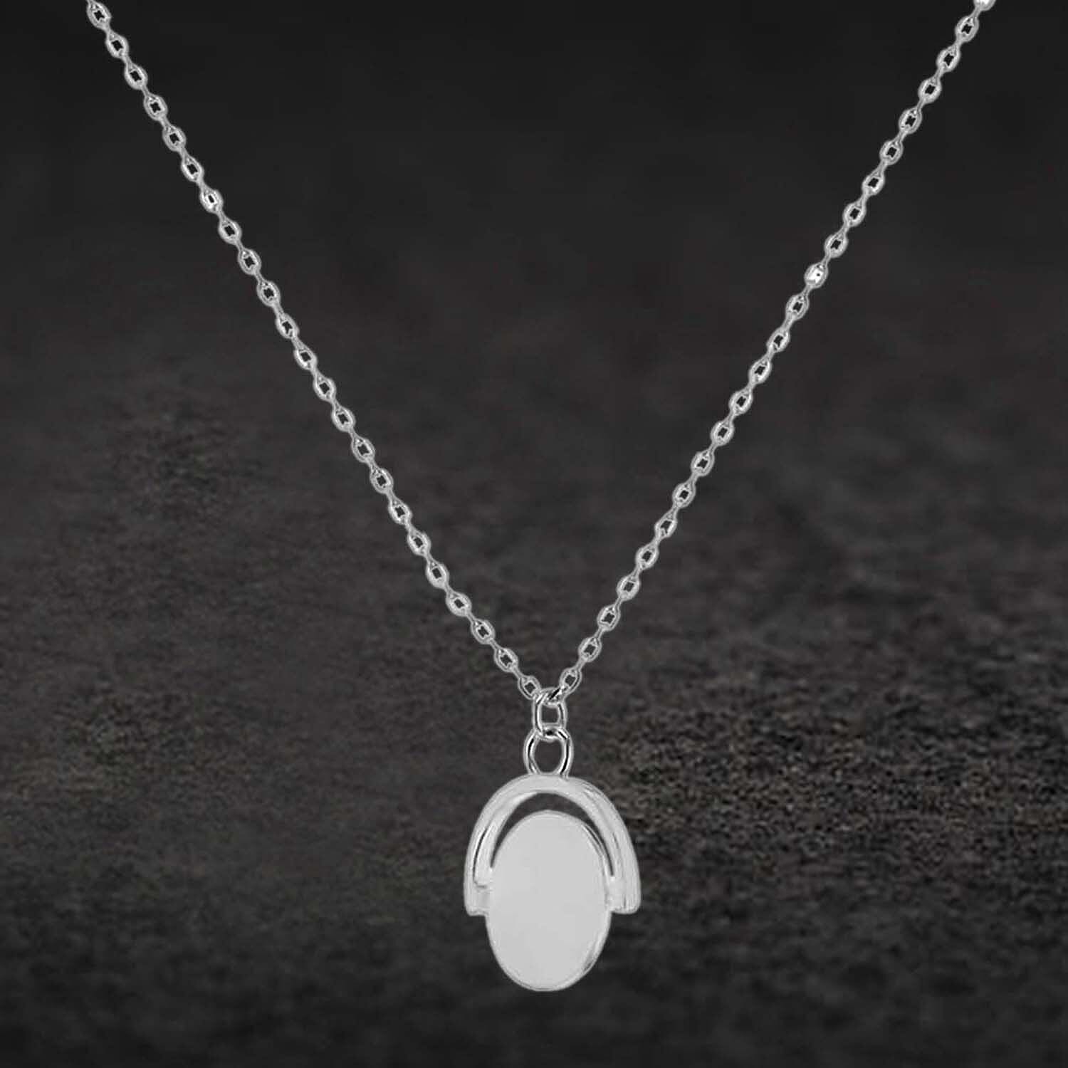 Rhodium Overlay Sterling Silver NecklaceE (Size - 17)