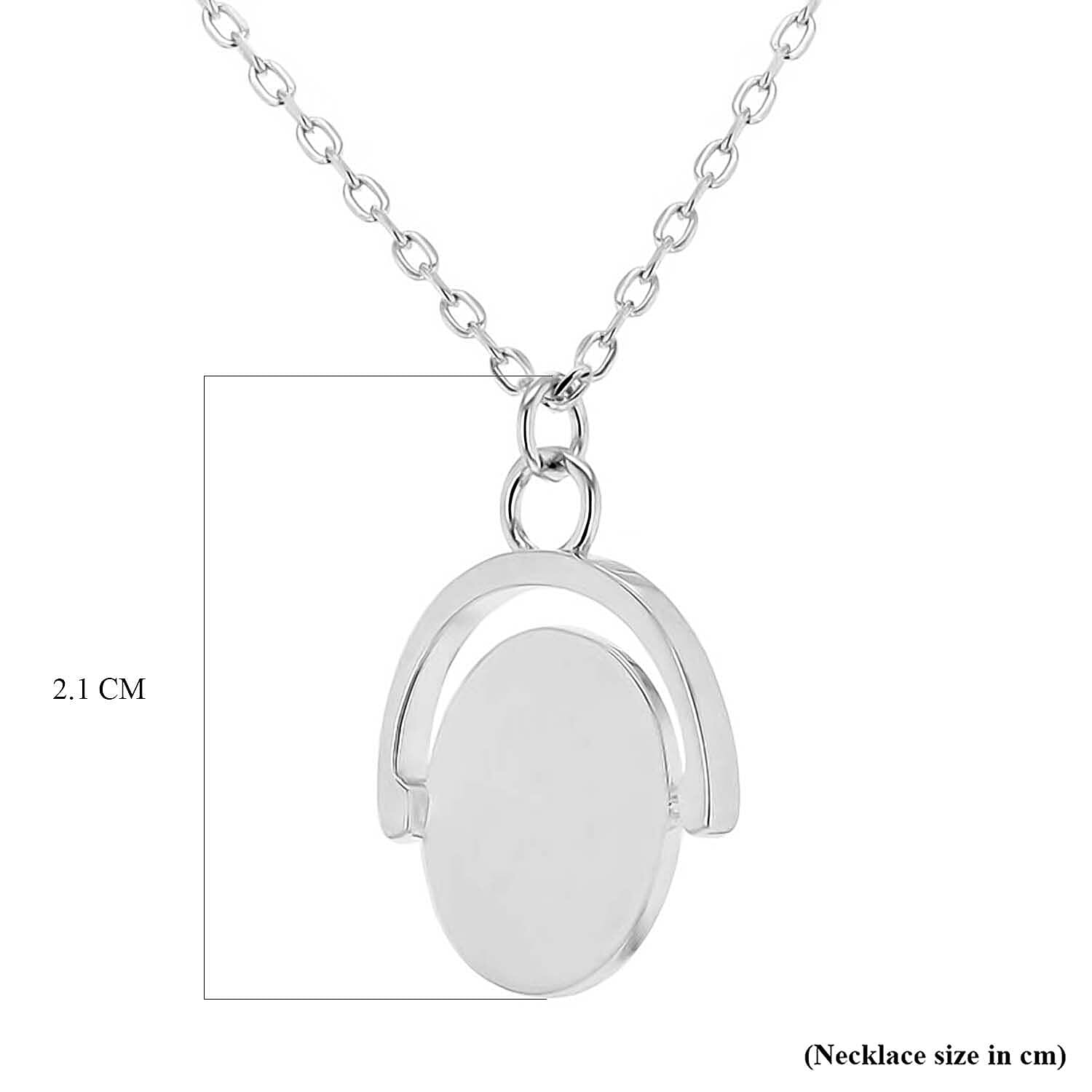 Rhodium Overlay Sterling Silver NecklaceE (Size - 17)