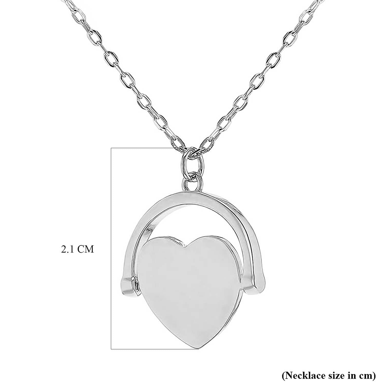 Rhodium Overlay Sterling Silver NecklaceE (Size - 17)