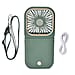 Multifunctional USB Rechargeable Mini Fan (Size 16x8x1 cm) - Green
