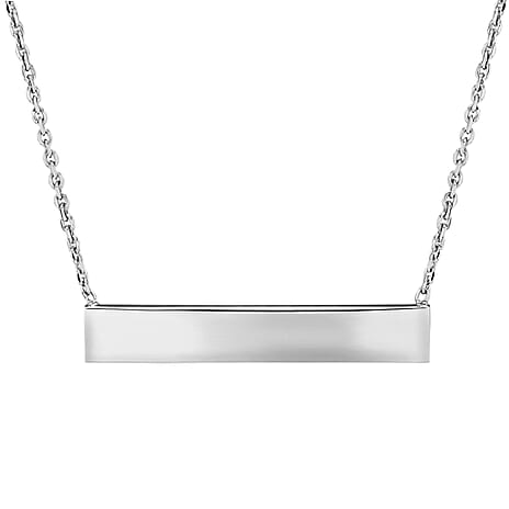Rhodium Overlay Sterling Silver NecklaceE (Size - 17)