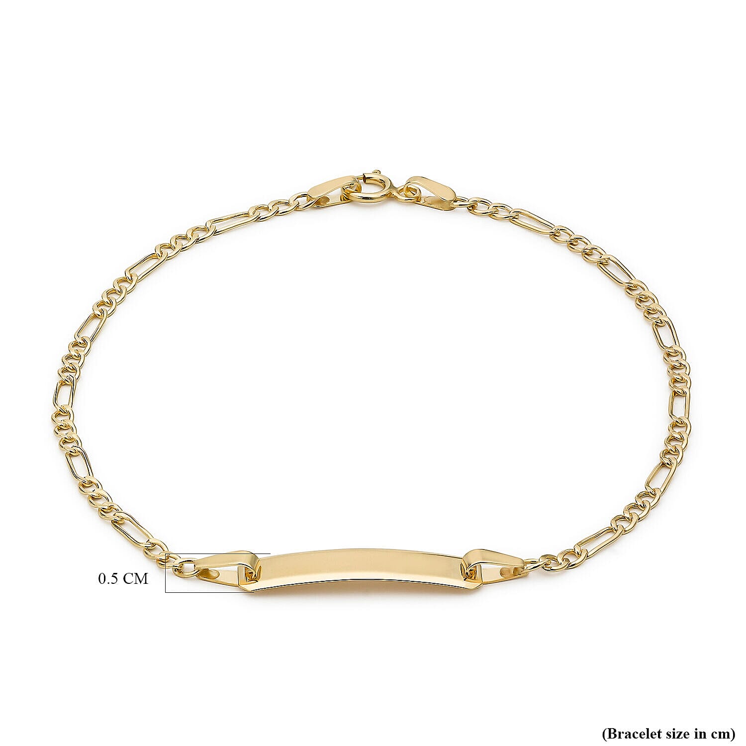 9K Yellow Gold  Bracelet (Size - 7),  Gold Wt. 1 Gms