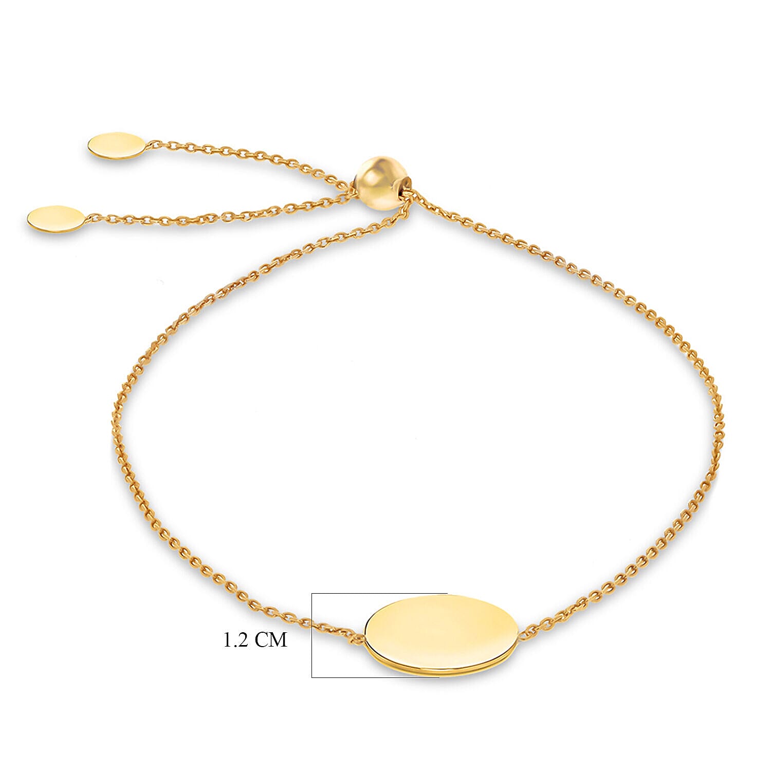 9K Yellow Gold  Bracelet (Size - 8),  Gold Wt. 1.1 Gms