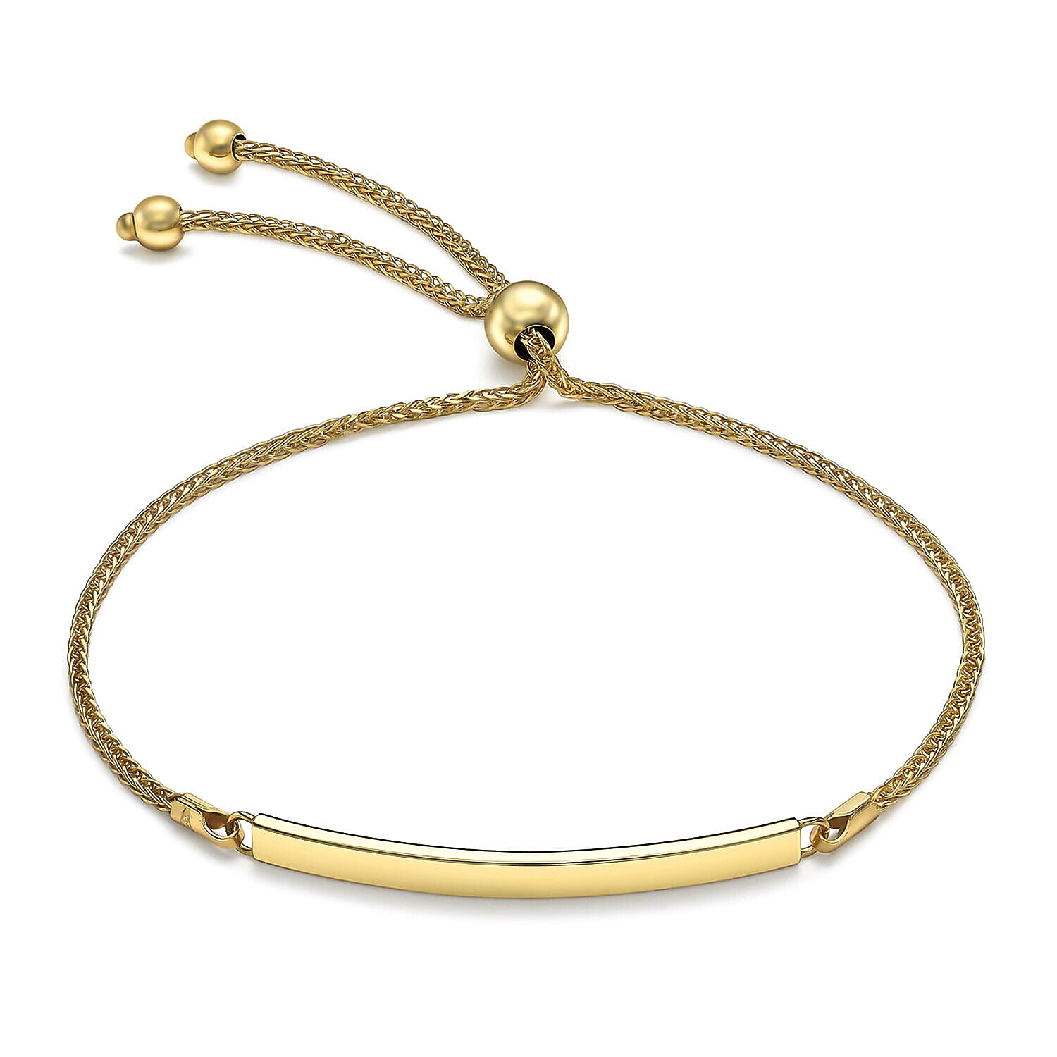 9K Yellow Gold  Bracelet (Size - 9.5),  Gold Wt. 3.5 Gms