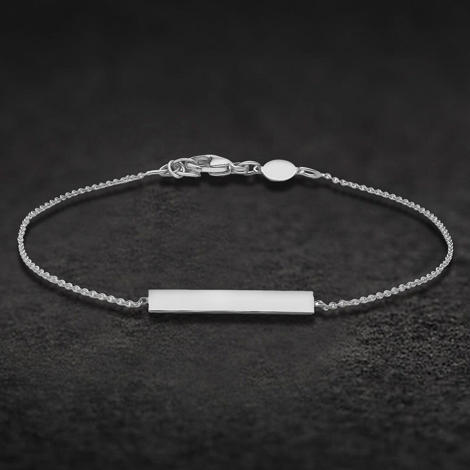 9K White Gold  Bracelet (Size - 7),  Gold Wt. 1.2 Gms