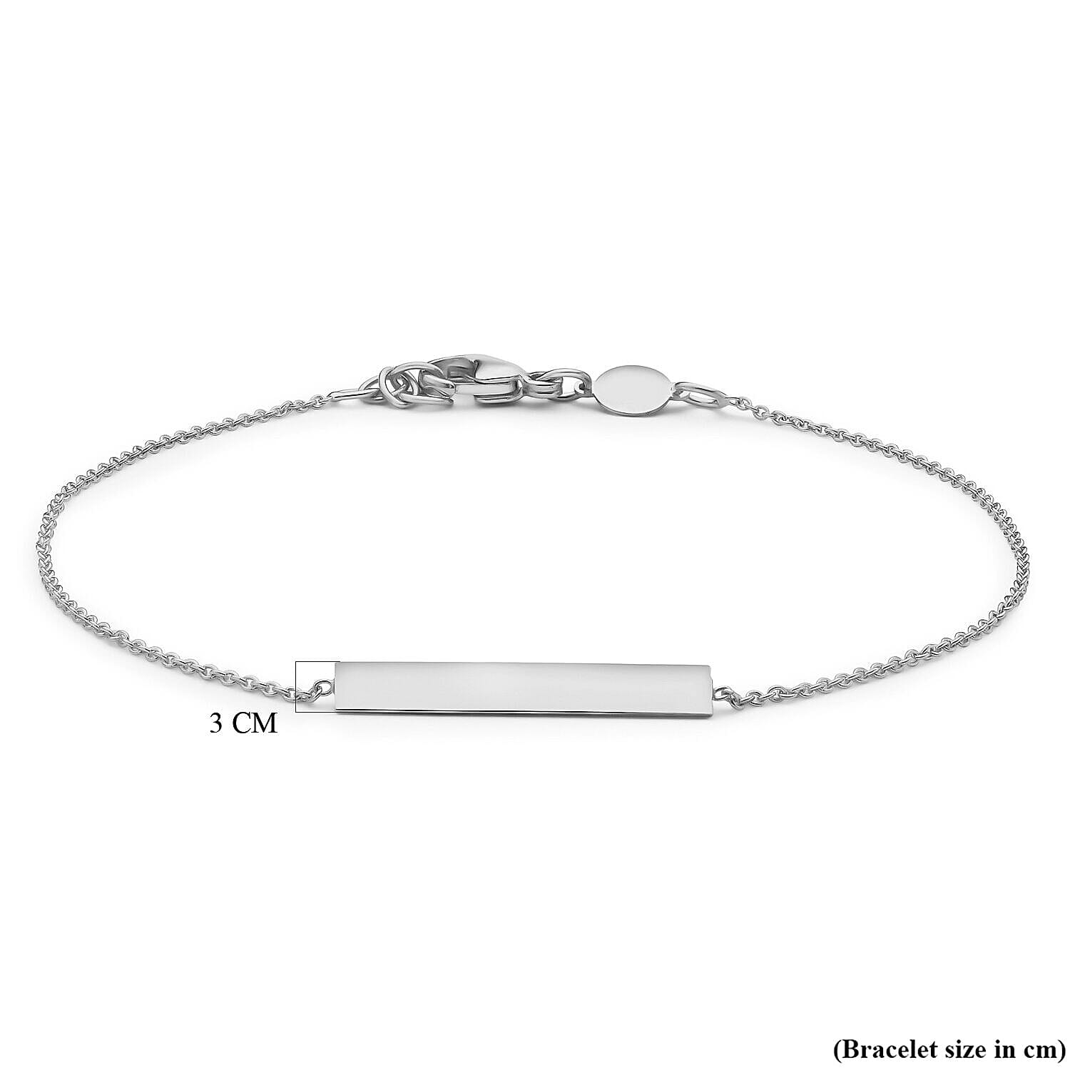 9K White Gold  Bracelet (Size - 7),  Gold Wt. 1.2 Gms