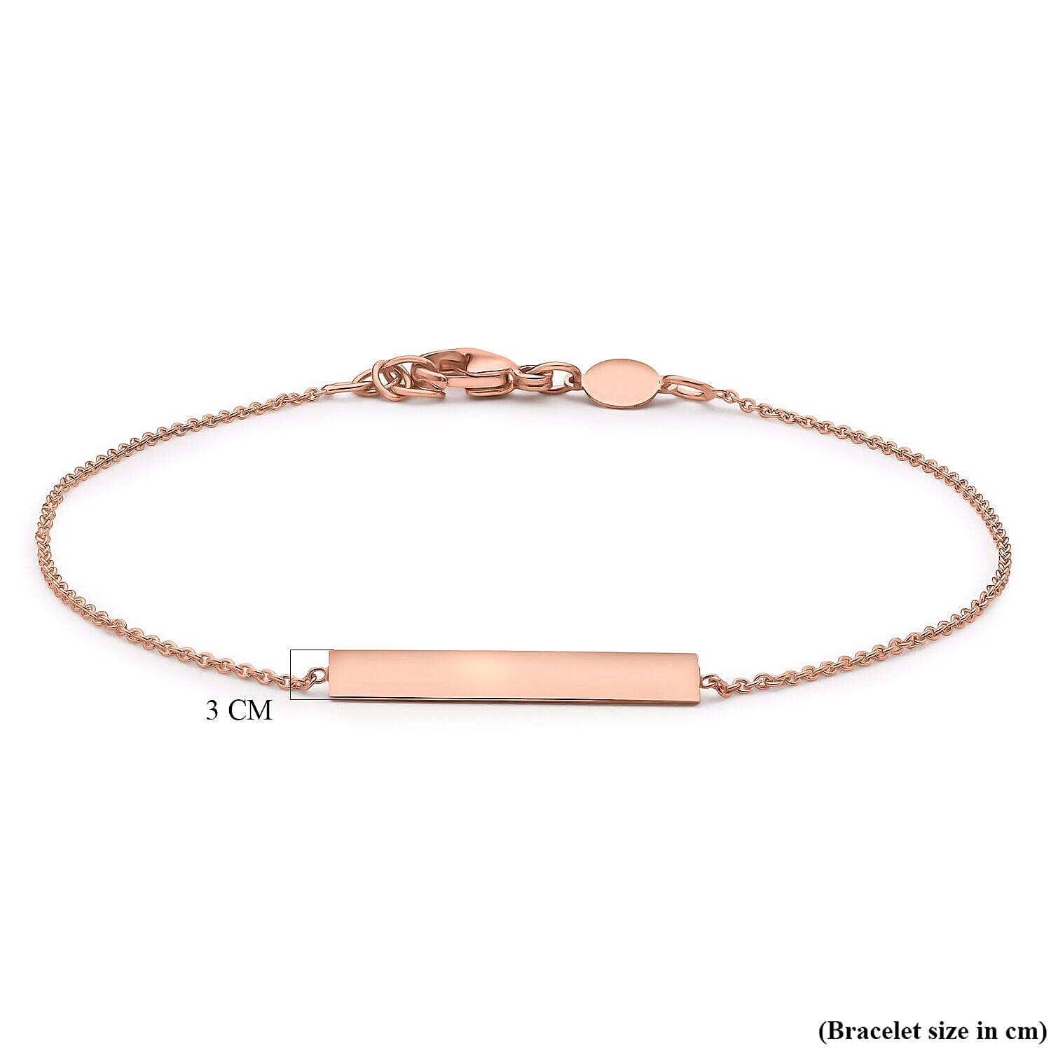9K Rose Gold  Bracelet (Size - 7.5),  Gold Wt. 1.2 Gms