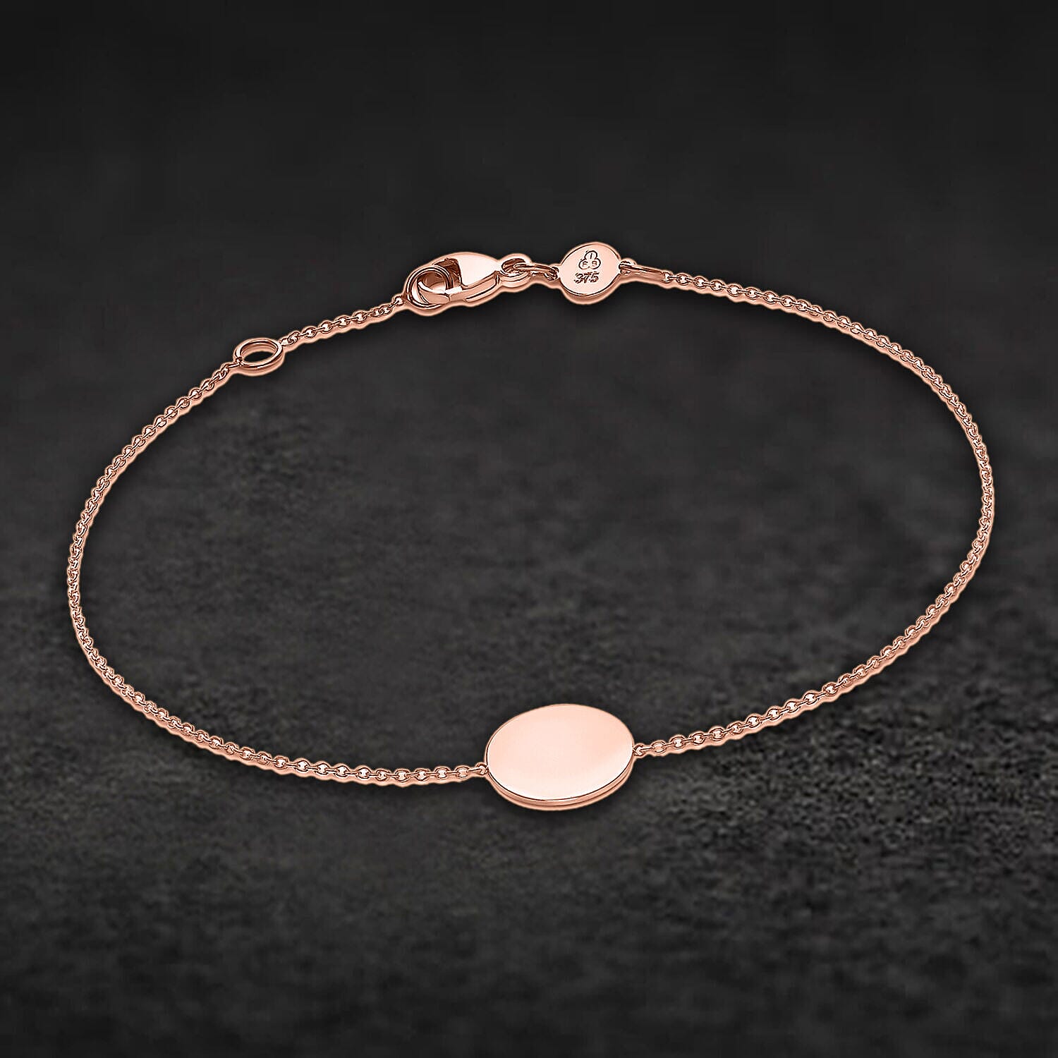 9K Rose Gold  Bracelet (Size - 7),  Gold Wt. 1.3 Gms