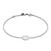 9K White Gold 10mm Disc Adjustable Bracelet 7 Inch to 7.5 Inch