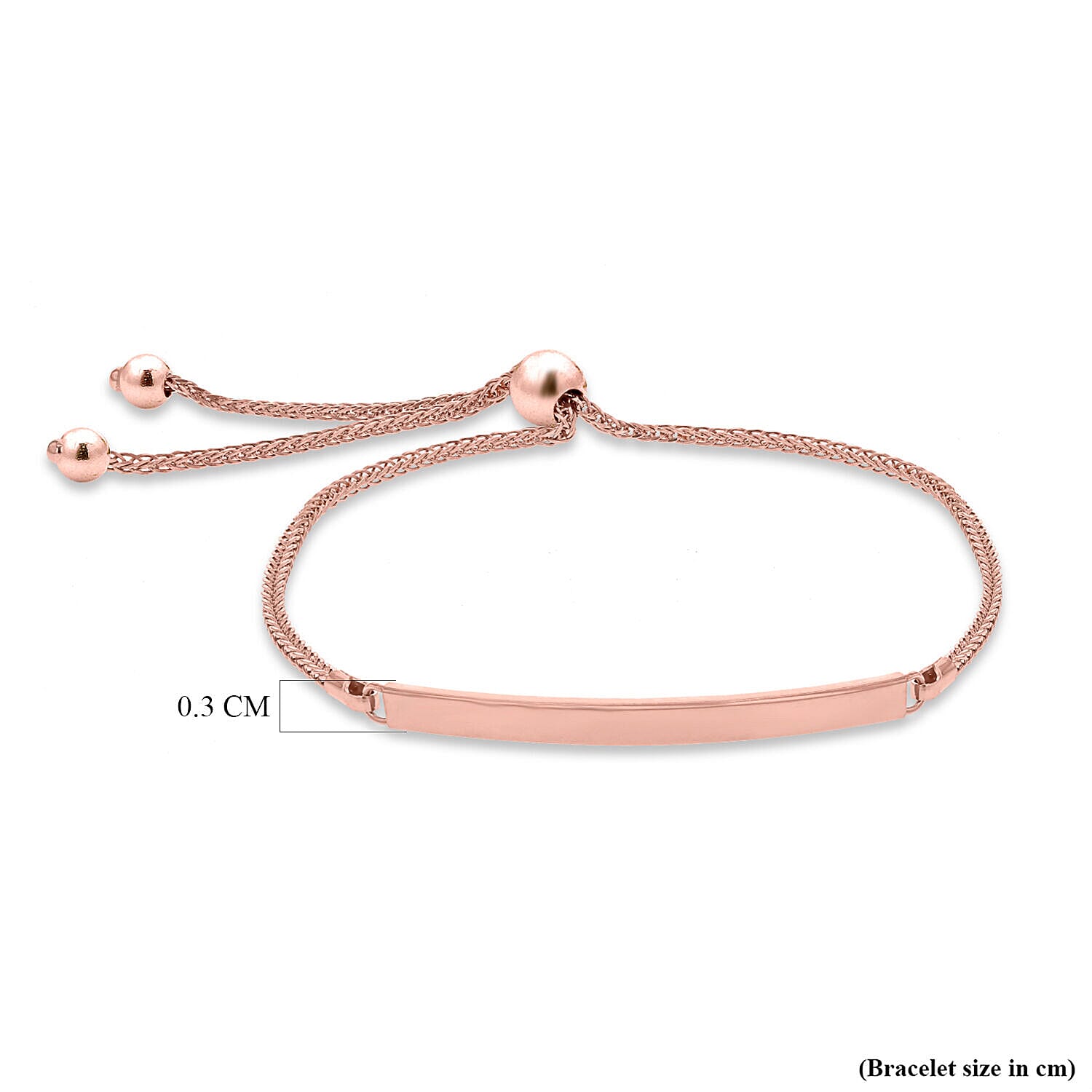 9K Rose Gold  Bracelet (Size - 9.5),  Gold Wt. 3.5 Gms