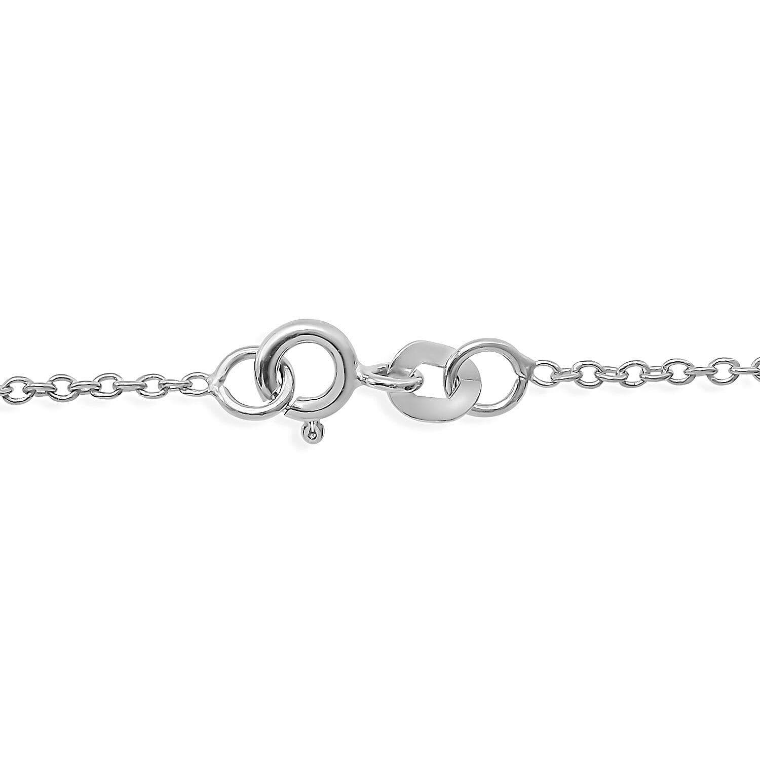 9K White Gold Diamond Necklace (Size - 18) 1 Ct