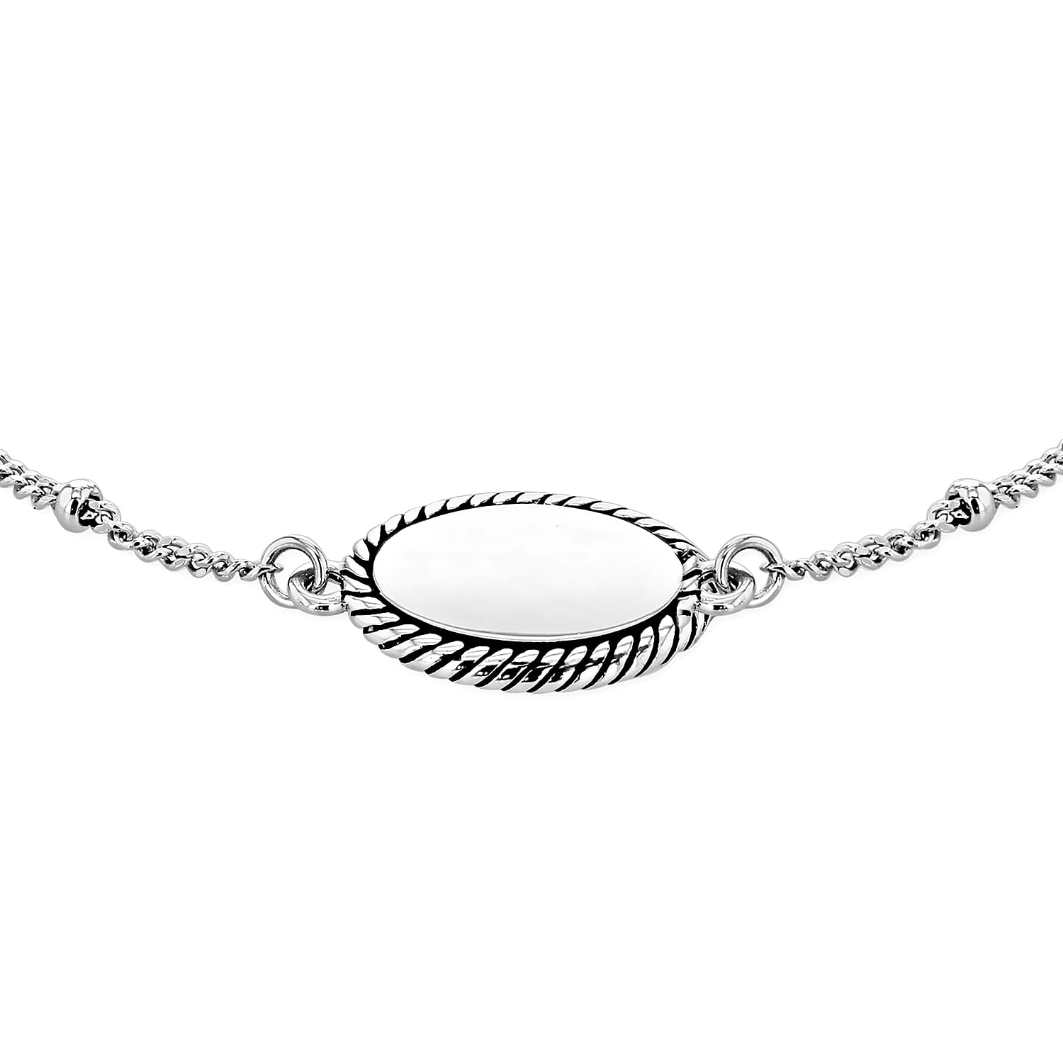 9K Yellow Gold  in Rhodium Overlay Bracelet (Size - 7),  Gold Wt. 3.6 Gms