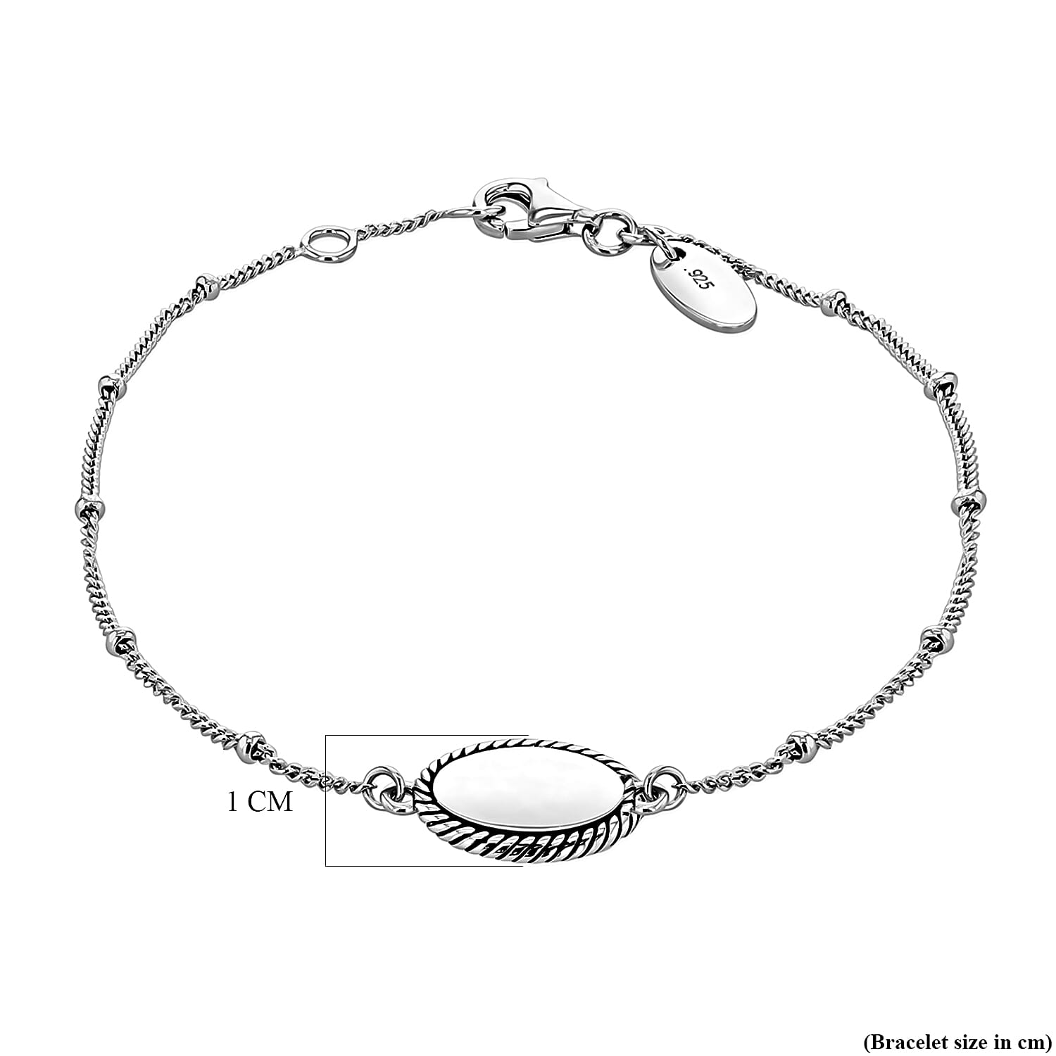 9K Yellow Gold  in Rhodium Overlay Bracelet (Size - 7),  Gold Wt. 3.6 Gms