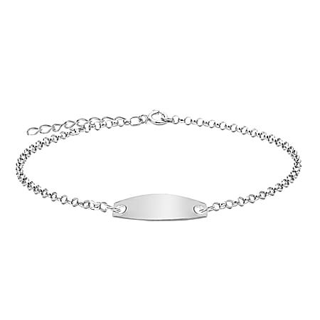 Sterling Silver Oval 6.5mm x 15.5mm ID 2.2mm Belcher Bracelet 5 Inch to 6.5 Inch Sterling Silver Oval 6.5mm x 15.5mm ID 2.2mm Belcher Bracelet 5 Inch to 6.5 Inch