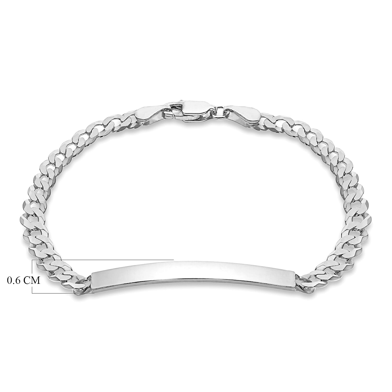 Sterling Silver Bracelet (Size - 7.5),  Silver Wt. 6.4 Gms