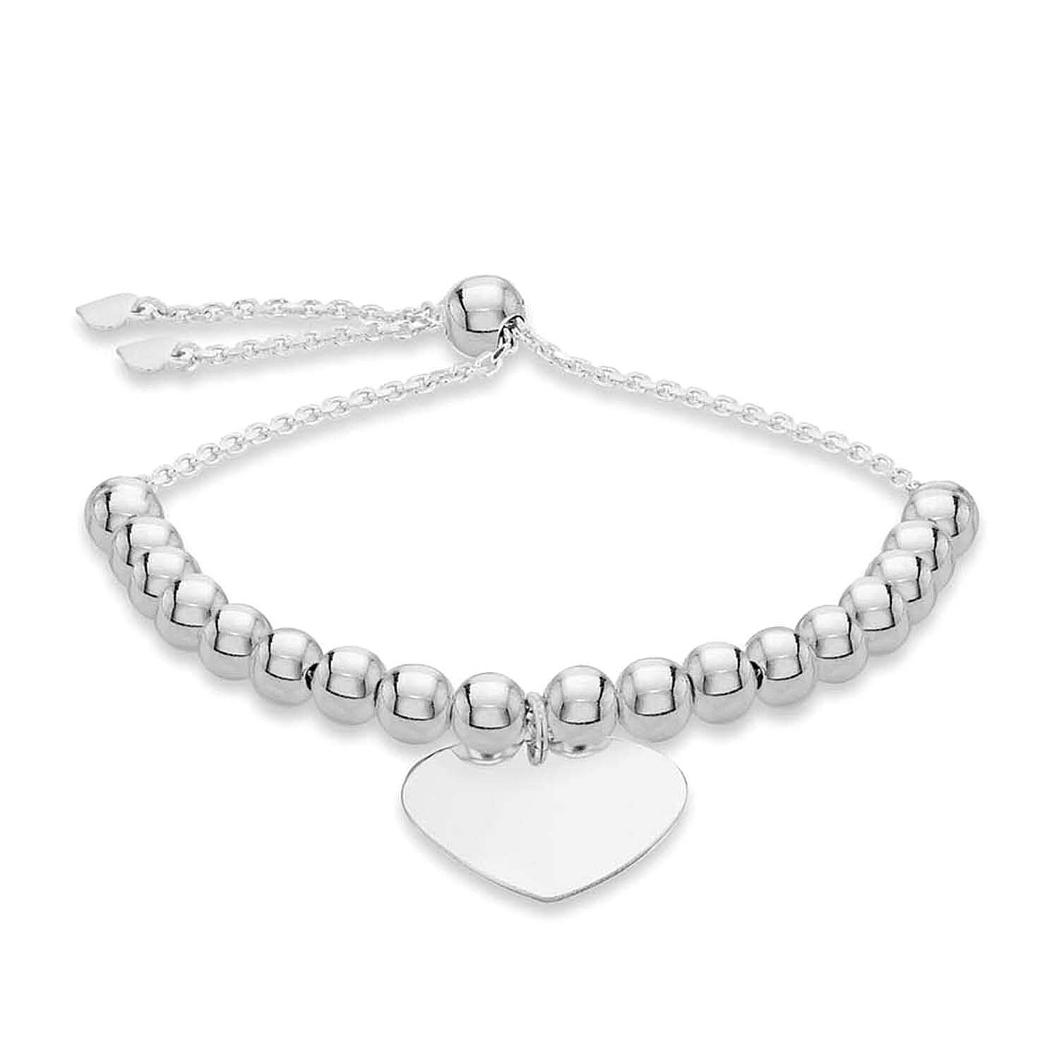 Rhodium Overlay Sterling Silver Bracelet (Size - 9),  Silver Wt. 7.2 Gms