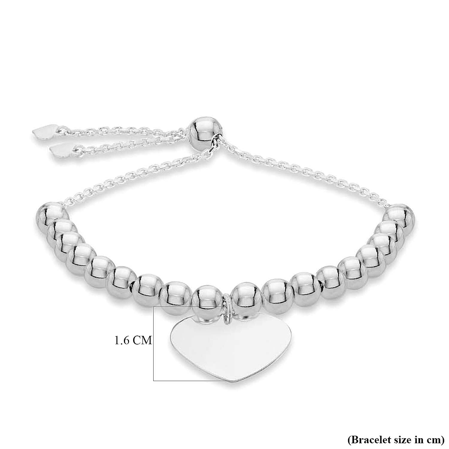 Rhodium Overlay Sterling Silver Bracelet (Size - 9),  Silver Wt. 7.2 Gms