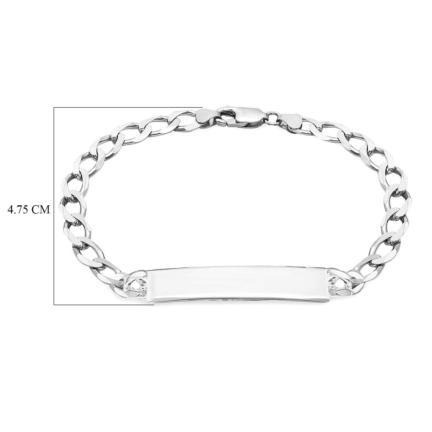 Sterling Silver Bracelet (Size - 8.5),  Silver Wt. 19.2 Gms