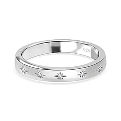 Diamond Ring in Sterling Silver 0.030 Ct.