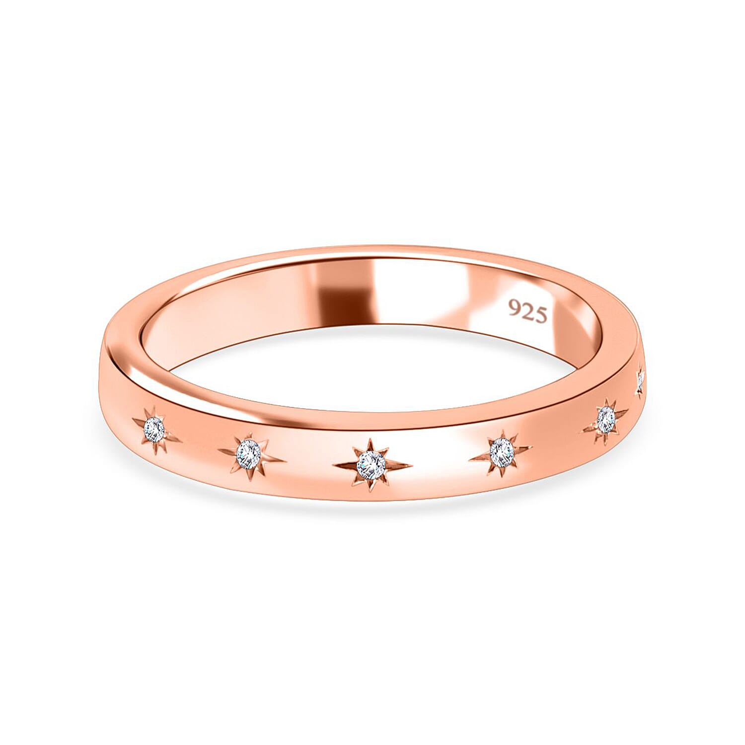 Diamond Ring in Sterling Silver 0.030 Ct.