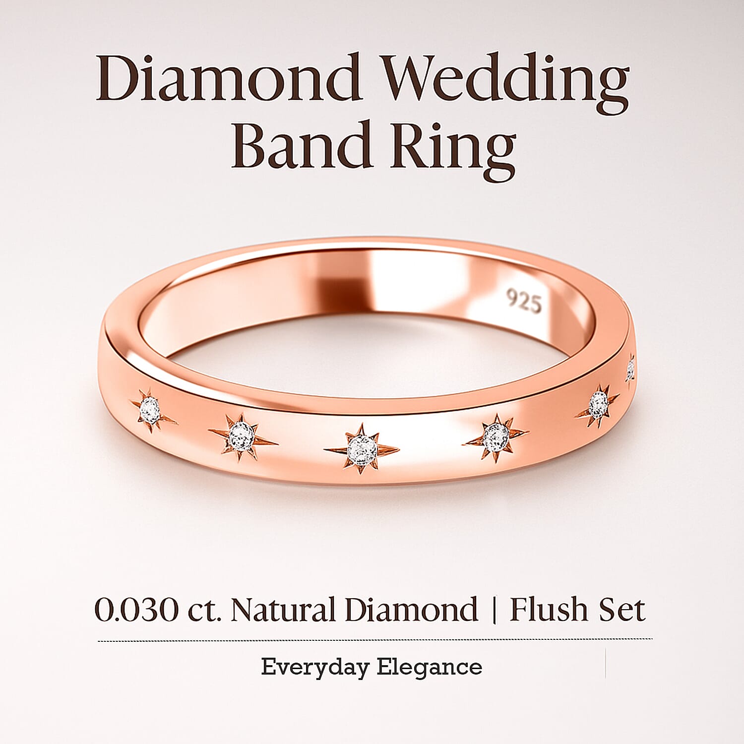 Diamond Ring in Sterling Silver 0.030 Ct.