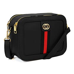 Ladies Cross Body Handbag (Size 23x16x9 cm) with Shoulder Strap (150cm) - Mushroom