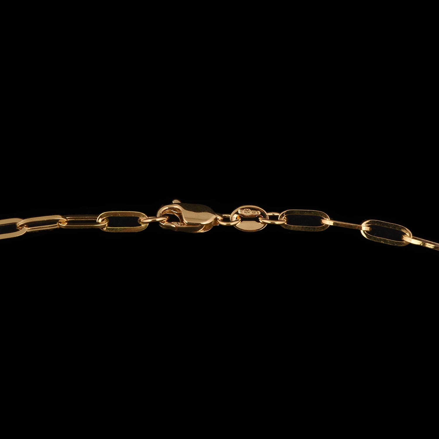 Hatton Garden Close Out - Italian Made- 9K Yellow Gold Paper Clip Necklace (Size 20), Gold Wt 3.09 Gms