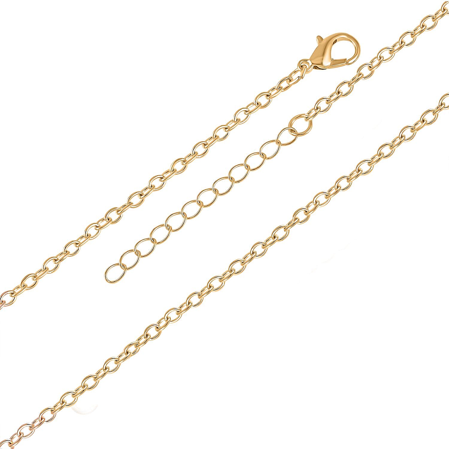 Rose Quartz Openable Wings Necklace (Size - 24) in Yellow Gold Tone 25.00 Ct