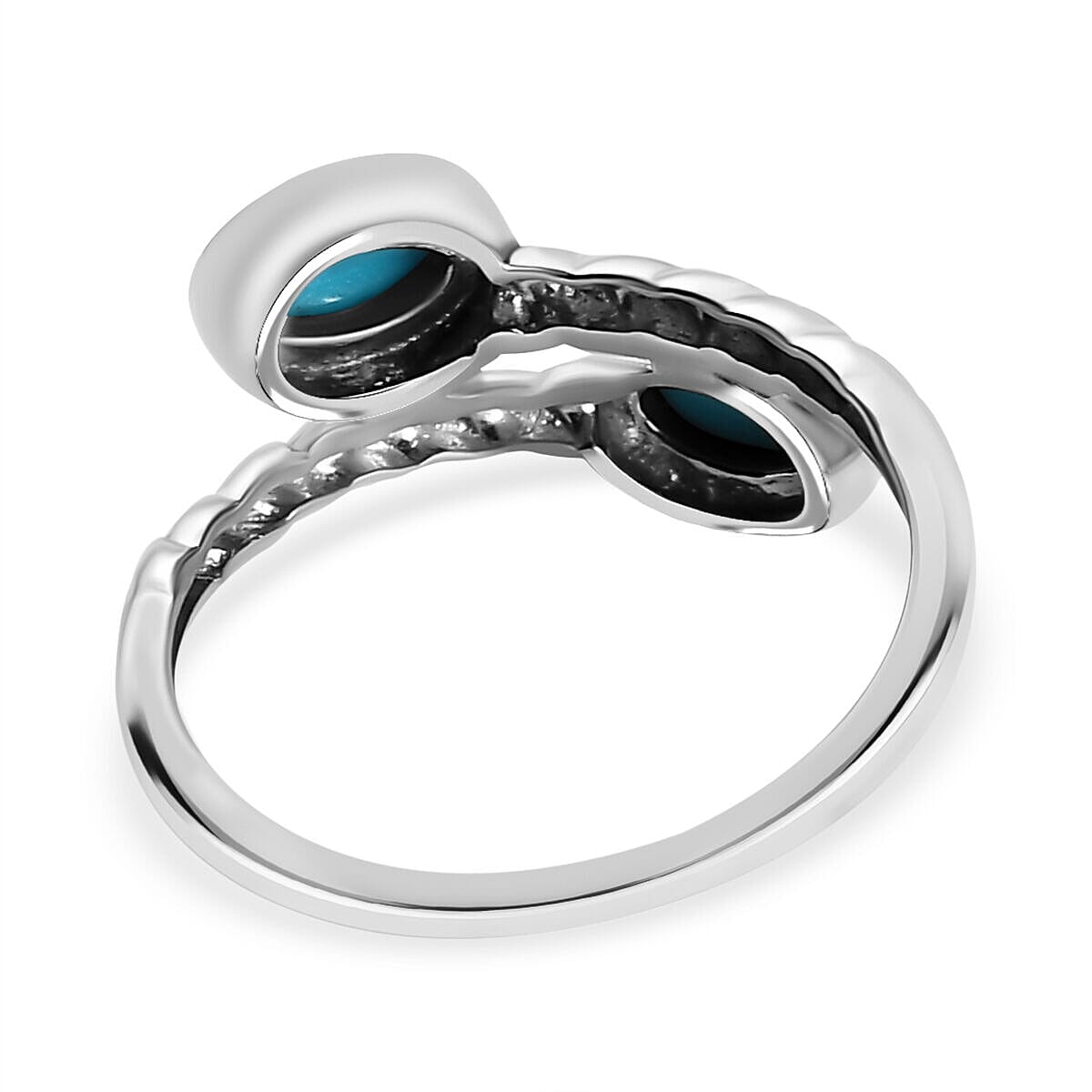 Tucson Closeout - Arizona Sleeping Beauty Turquoise Ring in Platinum Overlay Sterling Silver