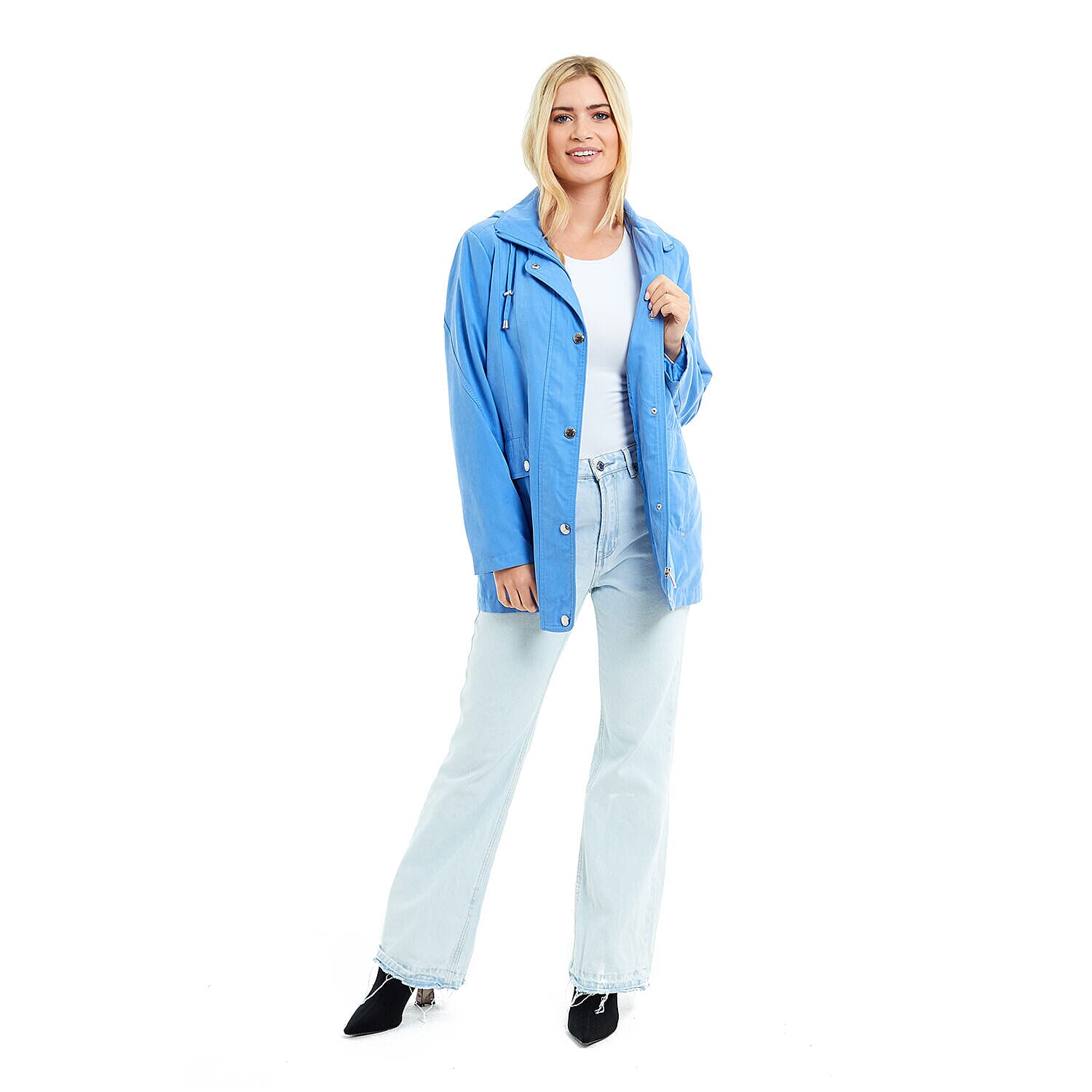 Klassik - Ladies Showerproof Woven Jacket (Size 12) - Ultra Marine