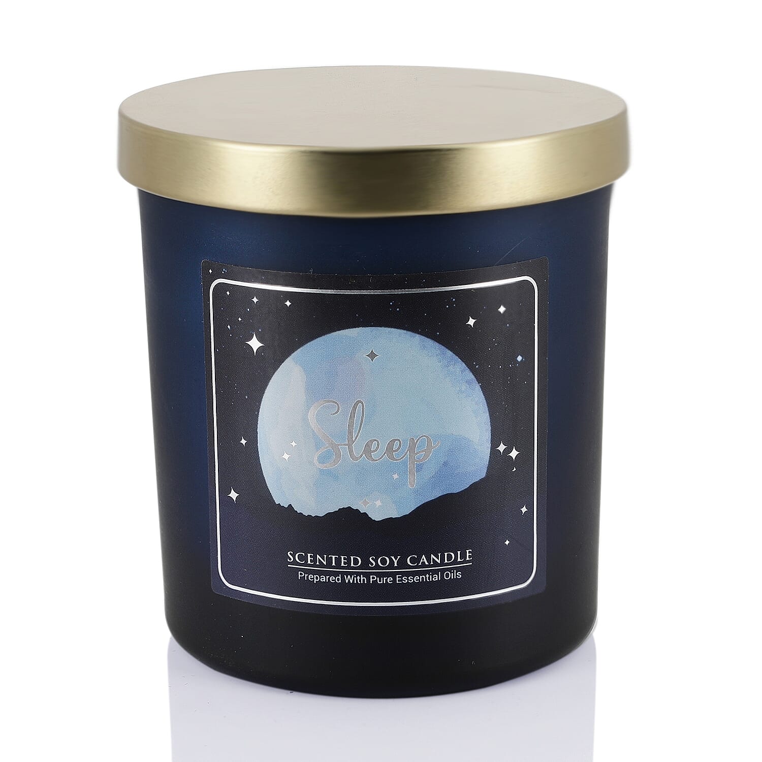 SLEEP Scented Colour Glass Jar Candle with Lid Blend of Pure Essesntial Oil - 200g