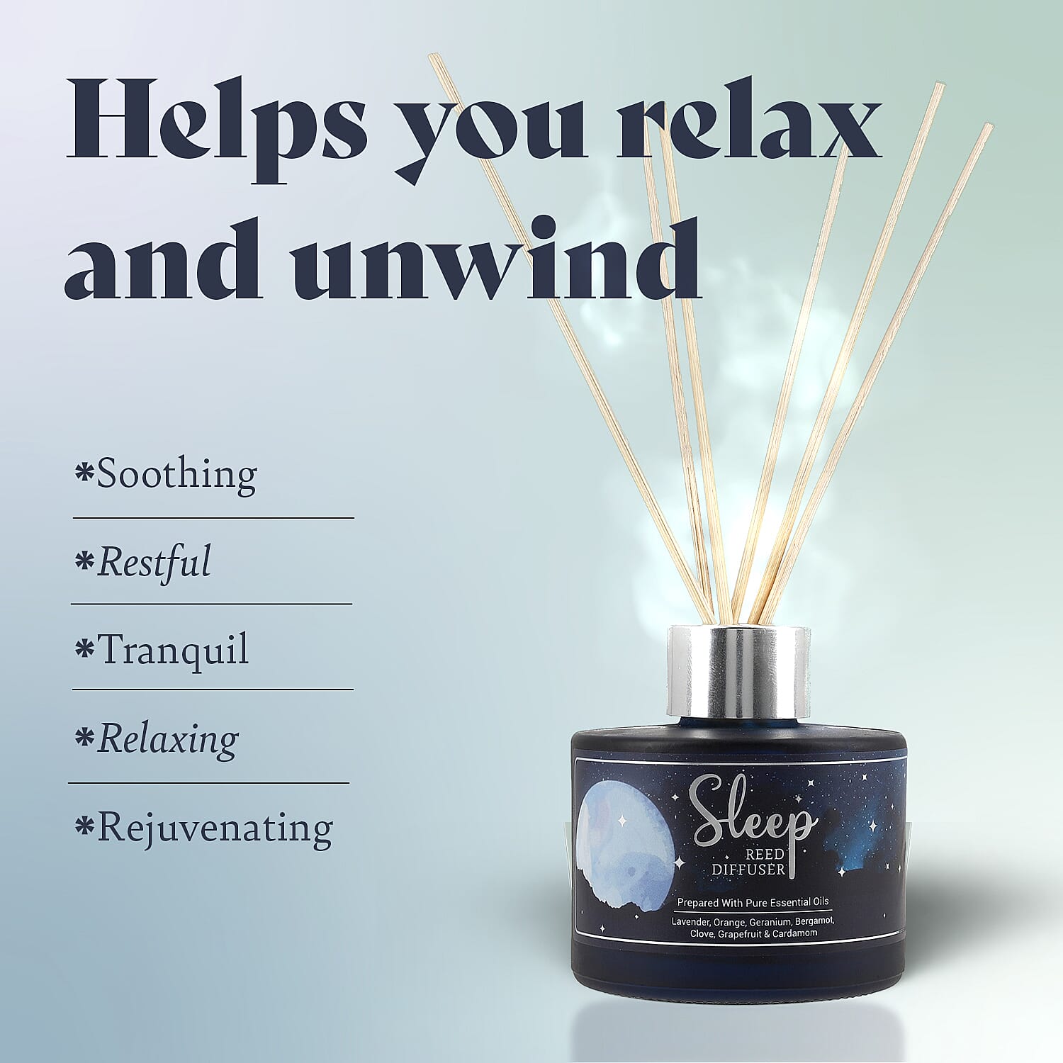 SLEEP Reed Diffuser (100ml) with 6 Reeds Blend of Pure Essential Oil