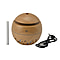 Ultrasonic Aroma Humidifier with LED Light (Size 10x9 cm) - Dark Brown