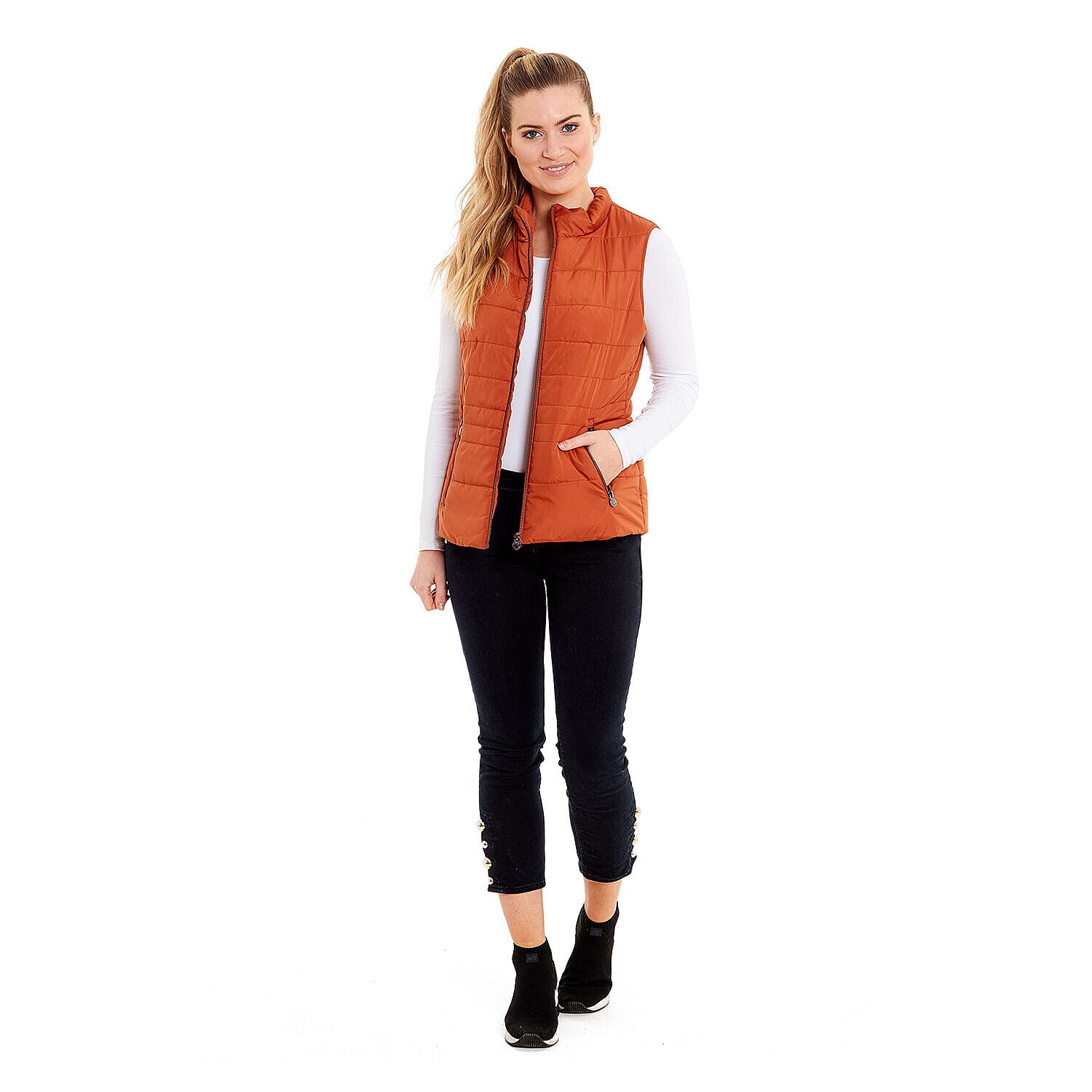 Betty Kay - Ladies Padded Gilet (Size 16) - Rust