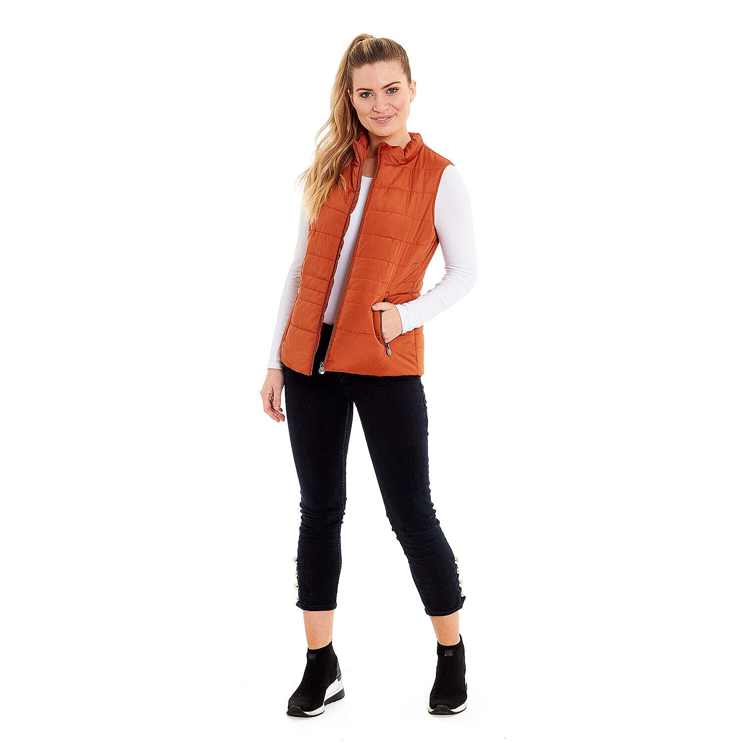 Betty Kay - Ladies Padded Gilet (Size 14) - Rust