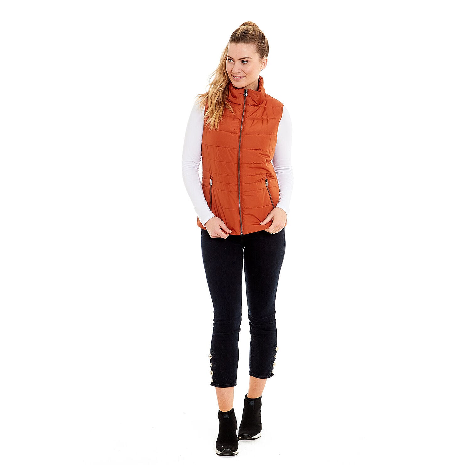 Betty Kay - Ladies Padded Gilet (Size 14) - Rust