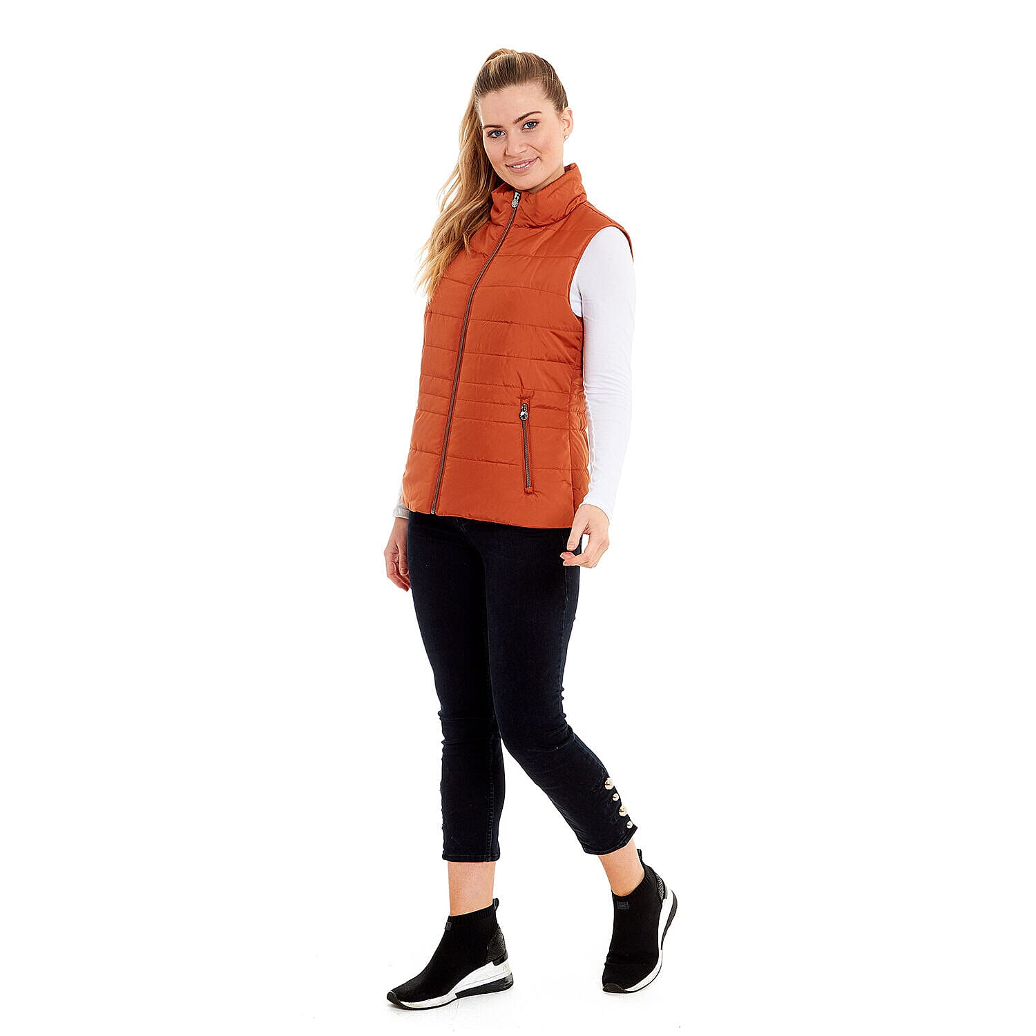 Betty Kay - Ladies Padded Gilet (Size 14) - Rust