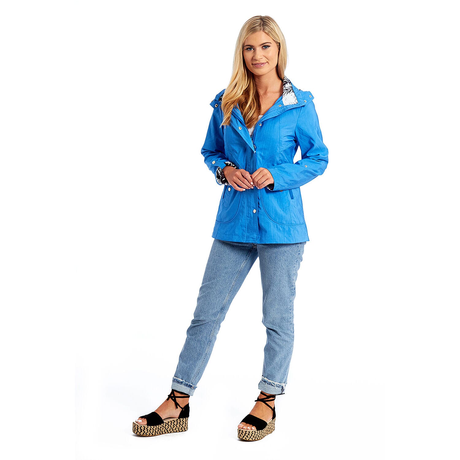 Betty Kay - Ladies Hooded Lightweight Woven Jacket (Size 12) - Mustard