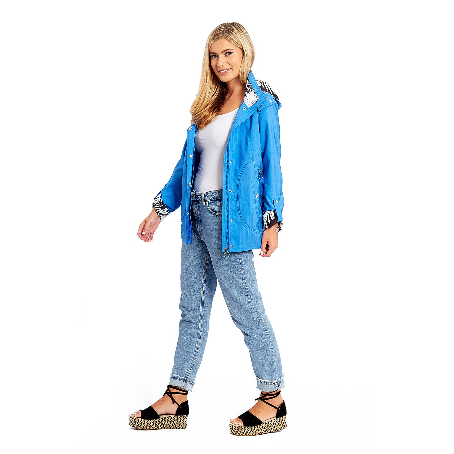 Betty Kay - Ladies Hooded Lightweight Woven Jacket (Size 12) - Mustard