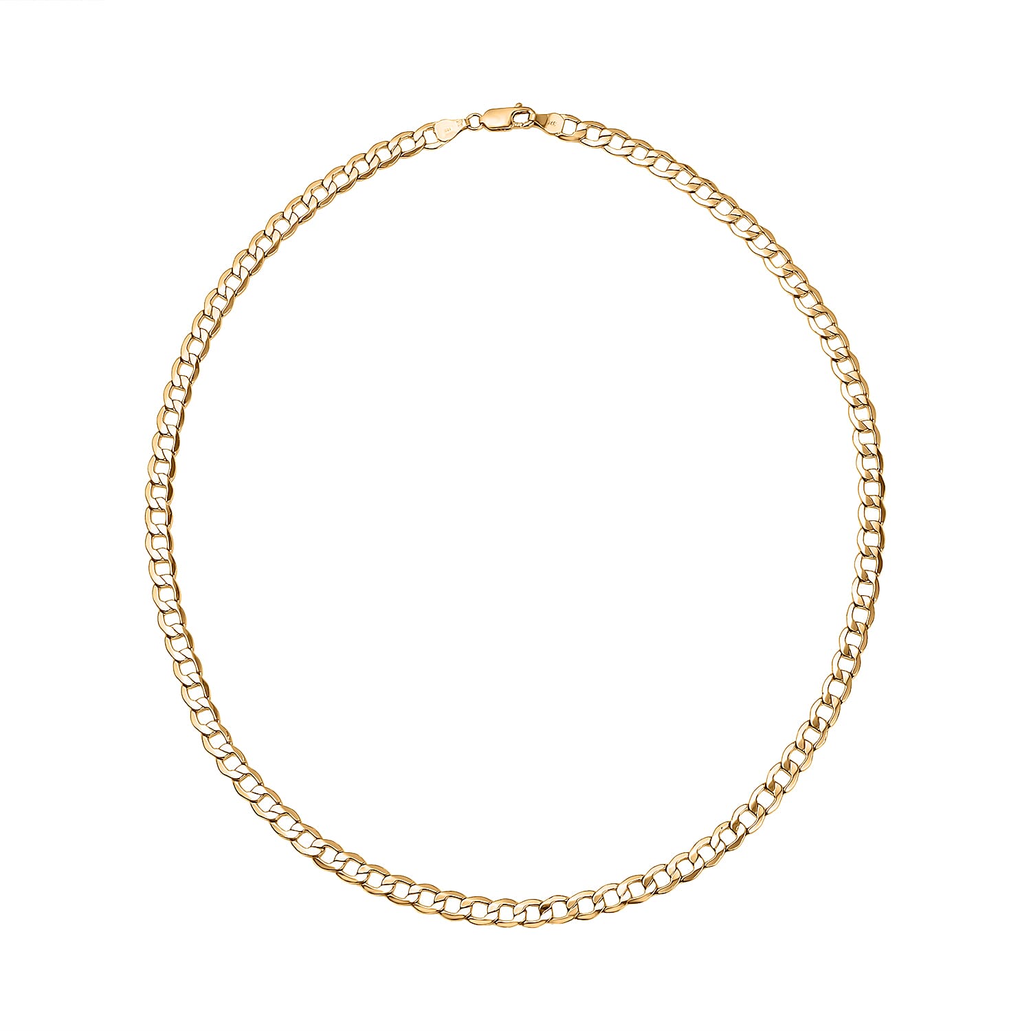 Italian Made Closeout Deal - 9K Yellow Gold Curb Necklace (Size - 18), Gold Wt. 6.20 Gms