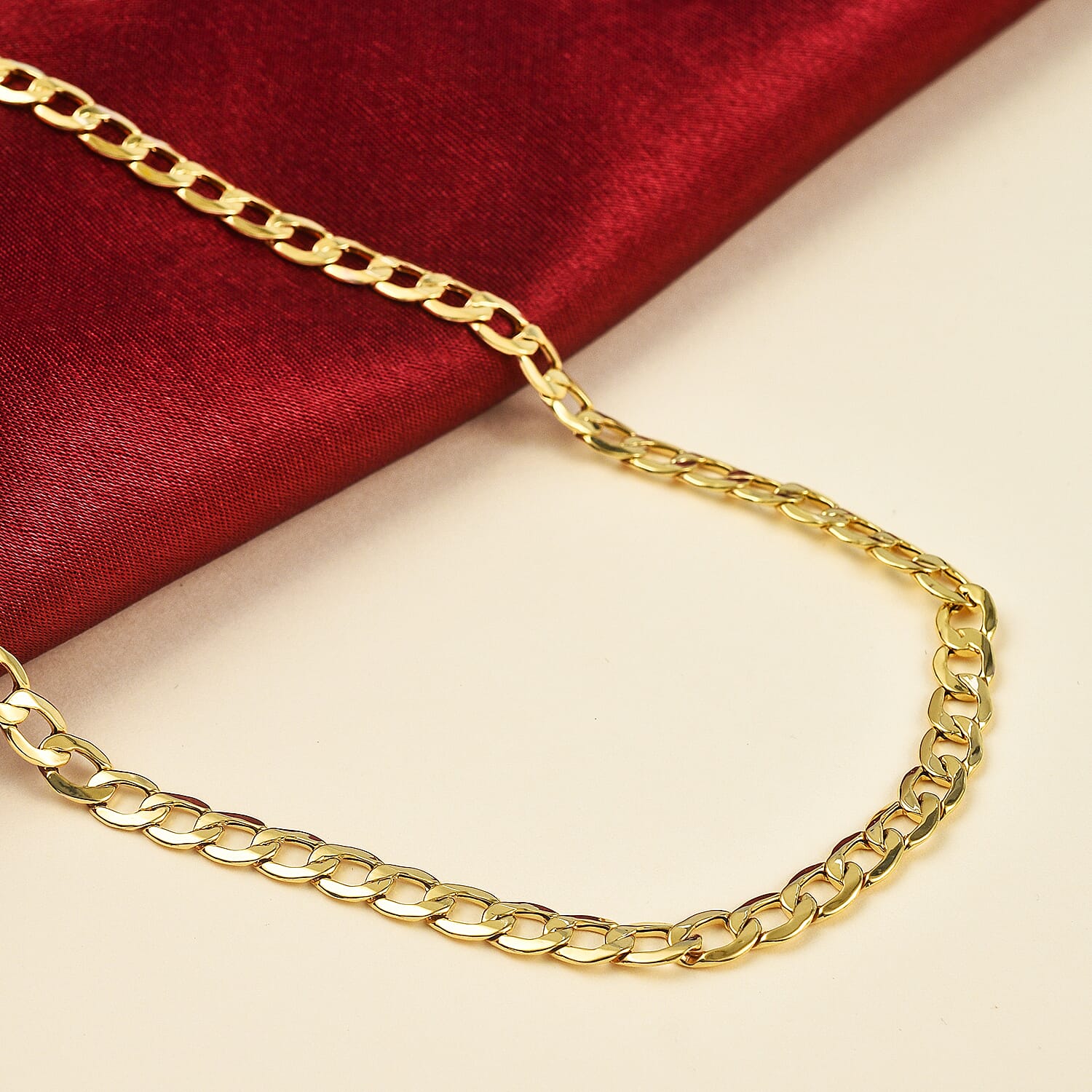Italian Made Closeout Deal - 9K Yellow Gold Curb Necklace (Size - 18), Gold Wt. 6.20 Gms