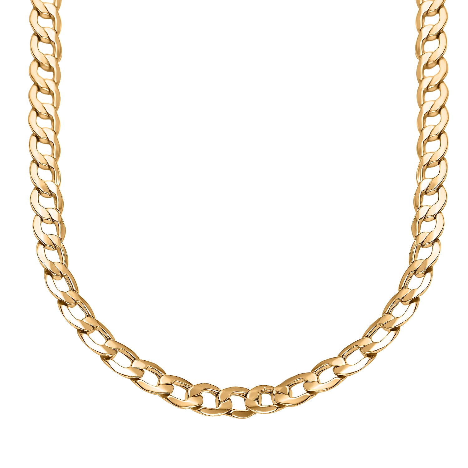 Italian Made Closeout Deal - 9K Yellow Gold Curb Necklace (Size - 18), Gold Wt. 6.20 Gms