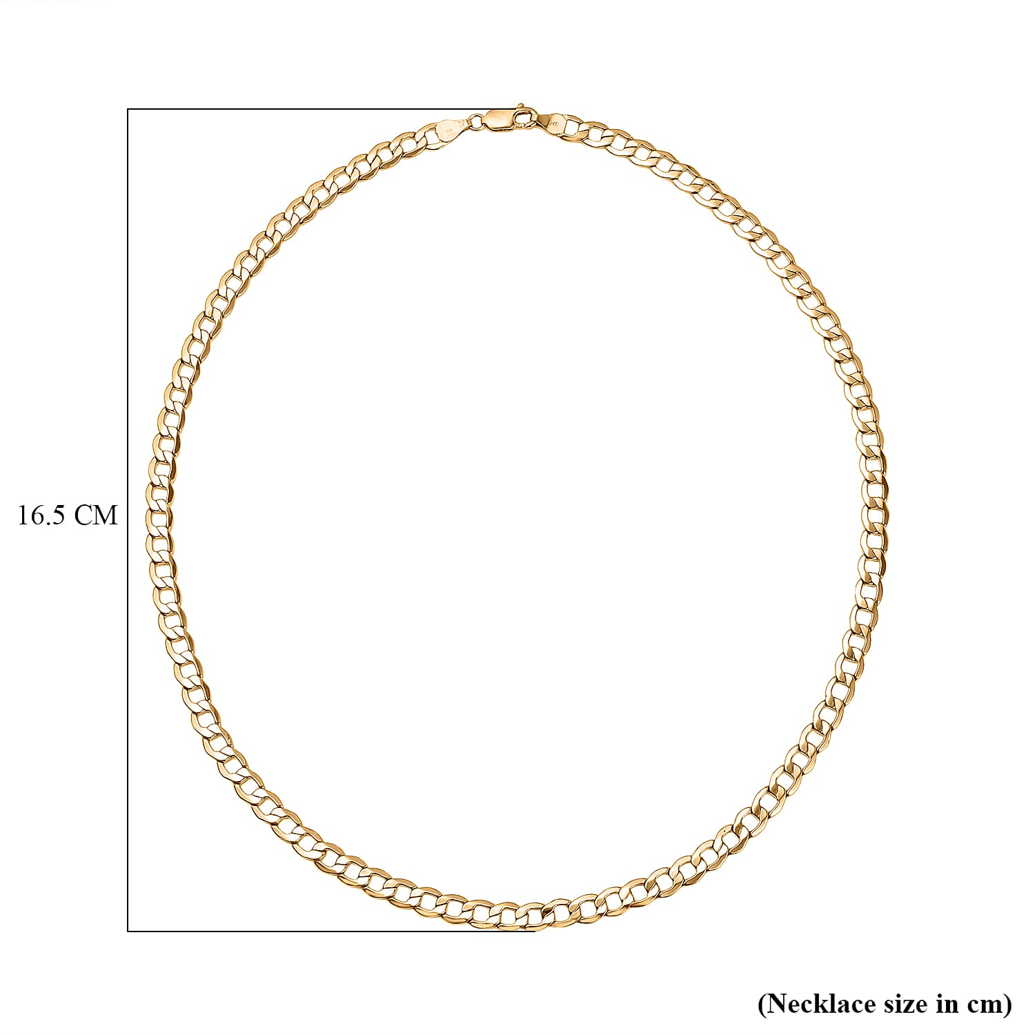 Italian Made Closeout Deal - 9K Yellow Gold Curb Necklace (Size - 18), Gold Wt. 6.20 Gms