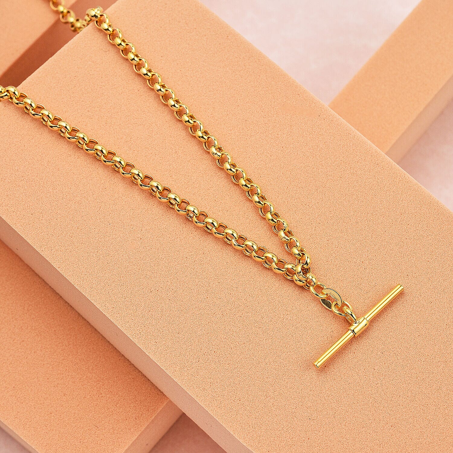 Hatton Garden Close Out Deal - 9K Yellow Gold Belcher Albert Necklace (Size - 18).Gold Wt 7.20 Gms